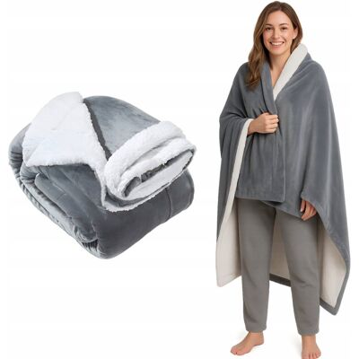 Allbag KOC DWUSTRONNY BARANEK POLAROWY NA ŁÓŻKO SHERPA MIĘKKI CIEPŁY 150x200 cm Allbag KOC DWUSTRONNY BARANEK POLAROWY NA ŁÓŻKO SHERPA MIĘKKI CIEPŁY 150x200 cm