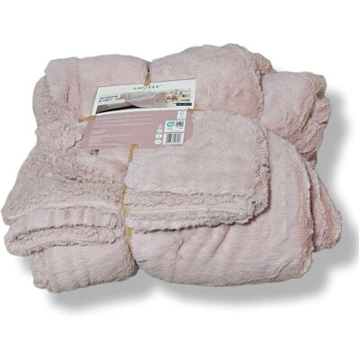 Inny producent Koc dwustronny SMUKEE 150x200 różowy Inny producent Koc dwustronny SMUKEE 150x200 różowy