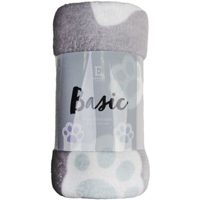 Essex Koc dziecięcy Basic 130x170 szary łapki Essex Koc dziecięcy Basic 130x170 szary łapki
