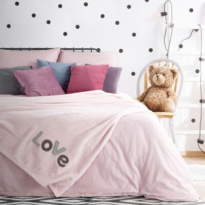 Eurofirany Koc dziecięcy LOVE 150X200 różowy Eurofirany Koc dziecięcy LOVE 150X200 różowy