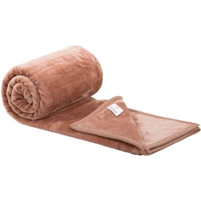 Koc Elway 160x210 Beżowy Cappuccino Gładki Koc Elway 160x210 Beżowy Cappuccino Gładki
