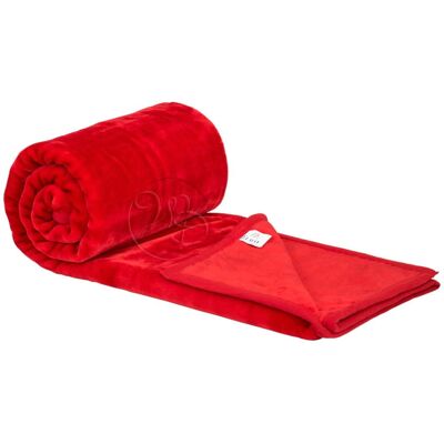 Koc Elway 160x210 Czerwony Gładki Koc Elway 160x210 Czerwony Gładki