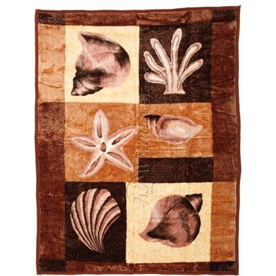 Koc Elway 160x210 owoce oceanu brązowe Koc Elway 160x210 owoce oceanu brązowe
