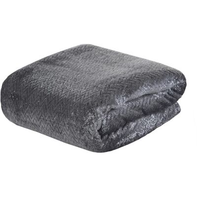 Koc EUROFIRANY Flano, stalowy, 200x220 cm Koc EUROFIRANY Flano, stalowy, 200x220 cm