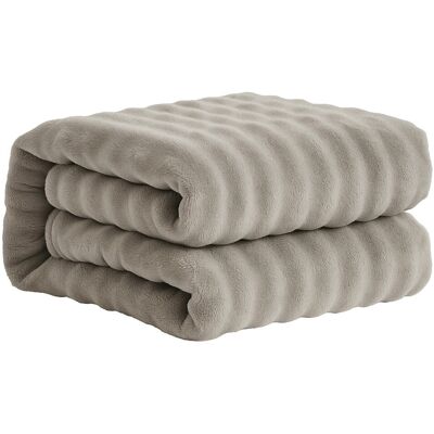Inny producent Koc Flanelowy Bubble Beżowy 130x170 cm Inny producent Koc Flanelowy Bubble Beżowy 130x170 cm