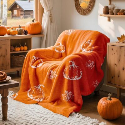 inna (Inny) KOC FLANELOWY JESIENNY 460G/M² DYNIA POMARAŃCZOWY NARZUTA JESIENNY DYNIOWY inna (Inny) KOC FLANELOWY JESIENNY 460G/M² DYNIA POMARAŃCZOWY NARZUTA JESIENNY DYNIOWY