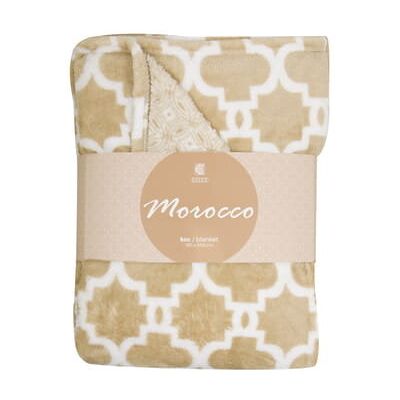 Polsoja Koc Flanelowy Morocco 150X200 Cm Beżowy Polsoja Koc Flanelowy Morocco 150X200 Cm Beżowy