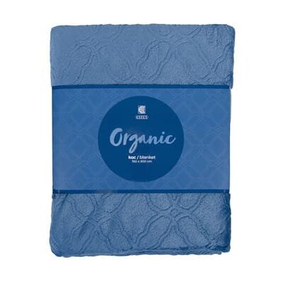 Presto Koc Flanelowy Organic 150X200 Cm Granatowy Presto Koc Flanelowy Organic 150X200 Cm Granatowy