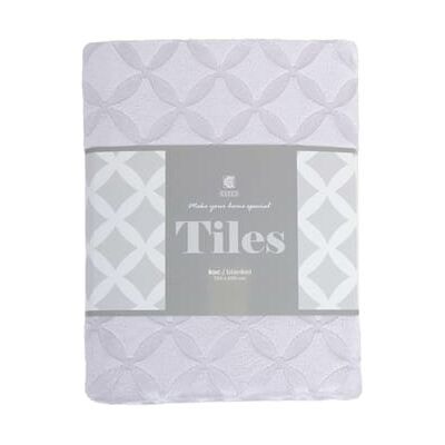 Essex - TILES - Jasny szary - 150x200 cm - Blanket Essex - TILES - Jasny szary - 150x200 cm - Blanket