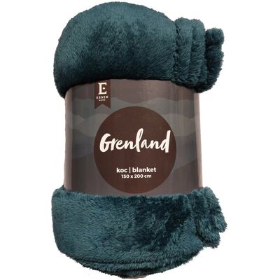 Inny producent Koc Grenland 150x200 cm Zielony Komfortowy i Ciepły Inny producent Koc Grenland 150x200 cm Zielony Komfortowy i Ciepły