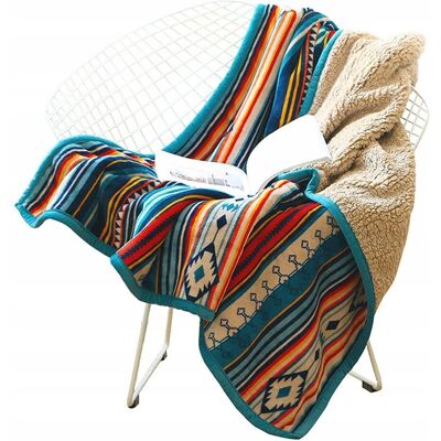 Inny producent Koc Hggzeg poliester 127 cm x 152 cm wielokolorowy Inny producent Koc Hggzeg poliester 127 cm x 152 cm wielokolorowy