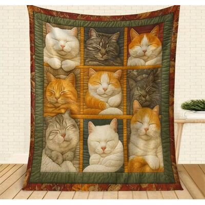 Inny producent Koc kocyk pled narzuta spiące koty kolaż boho 150x200 cm kociaki prezent Inny producent Koc kocyk pled narzuta spiące koty kolaż boho 150x200 cm kociaki prezent