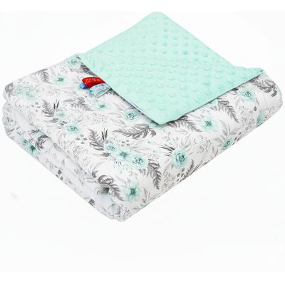 Inny producent Koc kocyk pled pledzik MINKY 75x100 (mięta +garden miętowy) Inny producent Koc kocyk pled pledzik MINKY 75x100 (mięta +garden miętowy)
