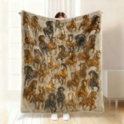 Inny producent Koc kolorowy KOŃ KONIE Kolaż BOHO ART miękki ciepły prezent 150x200 cm Inny producent Koc kolorowy KOŃ KONIE Kolaż BOHO ART miękki ciepły prezent 150x200 cm