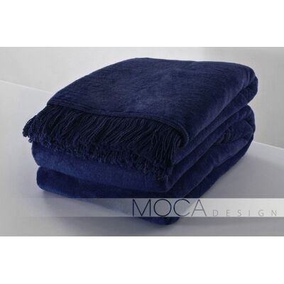 Mocadesign KOC MOCA DESIGN 150x200 FRĘDZLE GRANATOWY Mocadesign KOC MOCA DESIGN 150x200 FRĘDZLE GRANATOWY