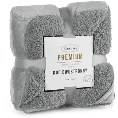 Koc Narzuta 170x210 Tedy Srebrny Dwustronny Eurofirany Koc Narzuta 170x210 Tedy Srebrny Dwustronny Eurofirany