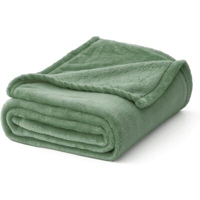 Koc Narzuta mikrofibra polar 150x200 MATCHA GREEN - ZIELONY - Miulee Koc Narzuta mikrofibra polar 150x200 MATCHA GREEN - ZIELONY - Miulee