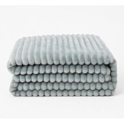 Inny producent KOC NARZUTA NA ŁÓŻKO DUŻY 200x220CM WYTŁACZANY WZÓR PASKI PLED JASNOSZARY Inny producent KOC NARZUTA NA ŁÓŻKO DUŻY 200x220CM WYTŁACZANY WZÓR PASKI PLED JASNOSZARY