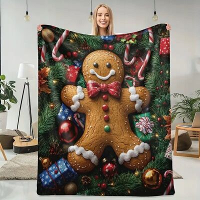 Inny producent Koc Narzuta święta świąteczny ciastek choinka miękki prezent 150x200 cm CK7 Inny producent Koc Narzuta święta świąteczny ciastek choinka miękki prezent 150x200 cm CK7