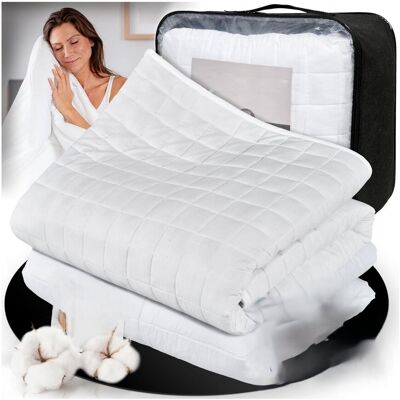 Inny producent Koc obciążeniowy 5kg 2w1 155 x 220cm Kołdra letnia na guziki Hipoalergiczna Inny producent Koc obciążeniowy 5kg 2w1 155 x 220cm Kołdra letnia na guziki Hipoalergiczna