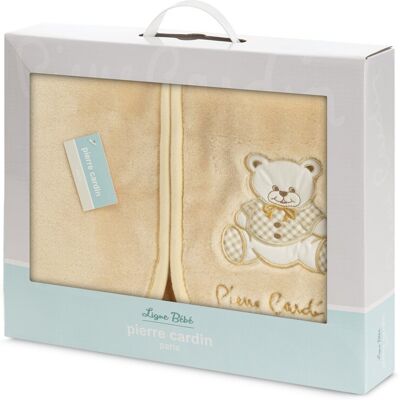 Eurofirany Koc - otulacz dziecięcy 80x90 cm beżowy z uroczą aplikacja misia BABY 6 Pierre Cardin Eurofirany Koc - otulacz dziecięcy 80x90 cm beżowy z uroczą aplikacja misia BABY 6 Pierre Cardin