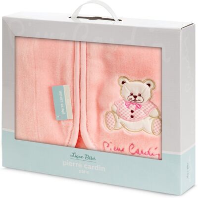 Eurofirany Koc - otulacz dziecięcy 80x90 cm różowy z uroczą aplikacja misia BABY 6 Pierre Cardin Eurofirany Koc - otulacz dziecięcy 80x90 cm różowy z uroczą aplikacja misia BABY 6 Pierre Cardin