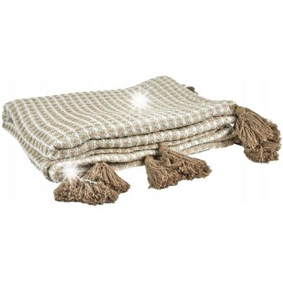 Inny producent KOC pled Honeycomb 120x150 cm Z POLIESTRU beżowy Inny producent KOC pled Honeycomb 120x150 cm Z POLIESTRU beżowy