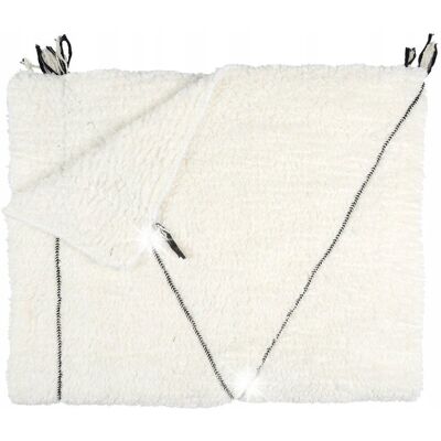 Inny producent KOC pled Sherpa biały W CZARNY WZÓR 130x160 cm Inny producent KOC pled Sherpa biały W CZARNY WZÓR 130x160 cm
