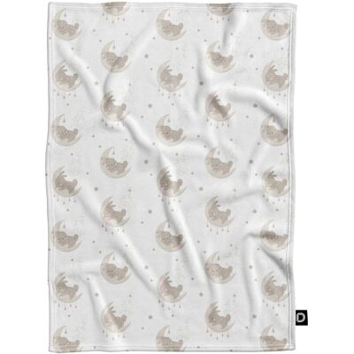 DECORDRUK Koc pluszowy dla dzieci BUNNY BLISS wzór D247 księżycowe zajączki 150 x 200 cm DECORDRUK Koc pluszowy dla dzieci BUNNY BLISS wzór D247 księżycowe zajączki 150 x 200 cm