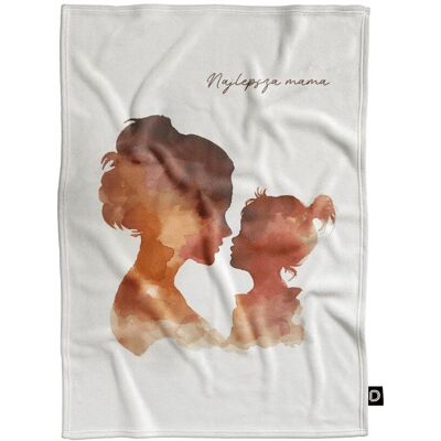 DECORDRUK Koc pluszowy dla mamy wzór DM19 mama i córka 150 x 200 cm DECORDRUK Koc pluszowy dla mamy wzór DM19 mama i córka 150 x 200 cm