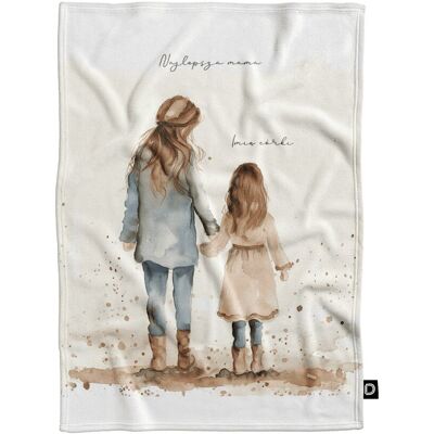 DECORDRUK Koc pluszowy dla mamy wzór DM22 mama i córka 02 150 x 200 cm DECORDRUK Koc pluszowy dla mamy wzór DM22 mama i córka 02 150 x 200 cm