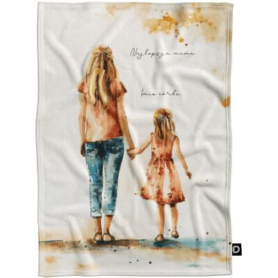 DECORDRUK Koc pluszowy dla mamy wzór DM23 mama i córka 03 150 x 200 cm DECORDRUK Koc pluszowy dla mamy wzór DM23 mama i córka 03 150 x 200 cm