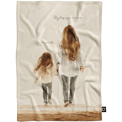 DECORDRUK Koc pluszowy dla mamy wzór DM24 mama i córka 04 150 x 200 cm DECORDRUK Koc pluszowy dla mamy wzór DM24 mama i córka 04 150 x 200 cm