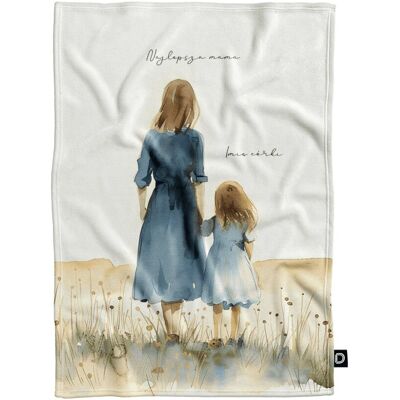 DECORDRUK Koc pluszowy dla mamy wzór DM25 mama i córka 05 150 x 200 cm DECORDRUK Koc pluszowy dla mamy wzór DM25 mama i córka 05 150 x 200 cm