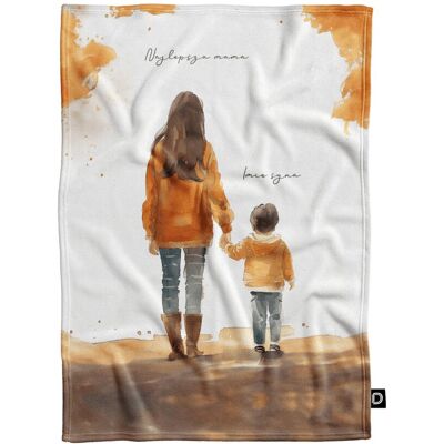 DECORDRUK Koc pluszowy dla mamy wzór DM34 mama i dziecko 150 x 200 cm DECORDRUK Koc pluszowy dla mamy wzór DM34 mama i dziecko 150 x 200 cm