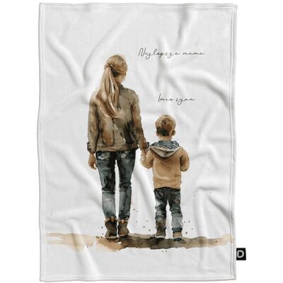 DECORDRUK Koc pluszowy dla mamy wzór DM35 mama i syn 01 150 x 200 cm DECORDRUK Koc pluszowy dla mamy wzór DM35 mama i syn 01 150 x 200 cm