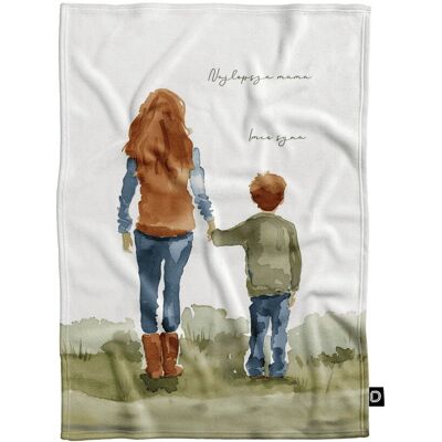 DECORDRUK Koc pluszowy dla mamy wzór DM36 mama i syn 02 150 x 200 cm DECORDRUK Koc pluszowy dla mamy wzór DM36 mama i syn 02 150 x 200 cm