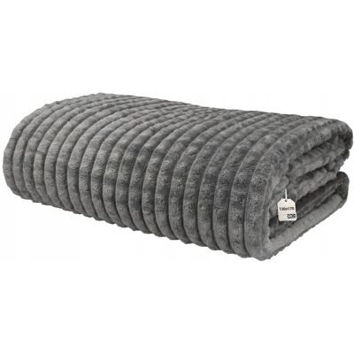 Cadro Koc pluszowy miękki z mikrofibry 130x170 cm wytłaczany kostka gruby ciepły Cadro Koc pluszowy miękki z mikrofibry 130x170 cm wytłaczany kostka gruby ciepły