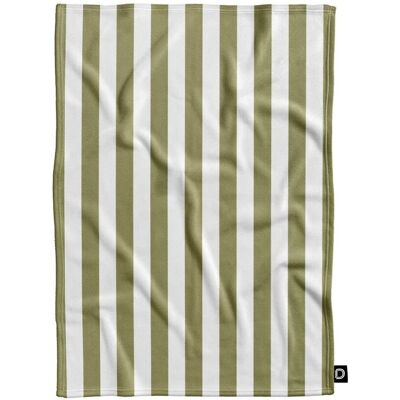 DECORDRUK Koc pluszowy SUMMER wzór SM18 pasy oliwkowe 80 x 60 cm DECORDRUK Koc pluszowy SUMMER wzór SM18 pasy oliwkowe 80 x 60 cm