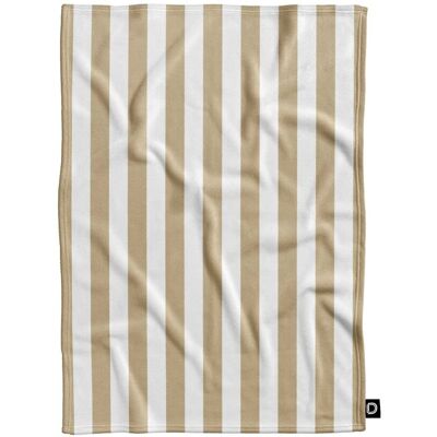 DECORDRUK Koc pluszowy SUMMER wzór SM20 pasy beżowe 150 x 200 cm DECORDRUK Koc pluszowy SUMMER wzór SM20 pasy beżowe 150 x 200 cm