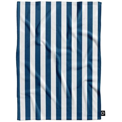 DECORDRUK Koc Pluszowy Summer Wzór Sm21 Pasy Granatowe 135 X 100 Cm DECORDRUK Koc Pluszowy Summer Wzór Sm21 Pasy Granatowe 135 X 100 Cm