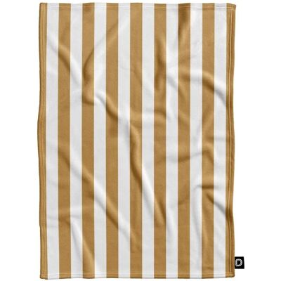 DECORDRUK Koc pluszowy SUMMER wzór SM22 pasy musztardowe 150 x 200 cm DECORDRUK Koc pluszowy SUMMER wzór SM22 pasy musztardowe 150 x 200 cm