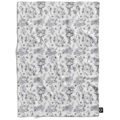 DECORDRUK Koc pluszowy WINTER wzór BN35 świąteczne szkice 150 x 200 cm DECORDRUK Koc pluszowy WINTER wzór BN35 świąteczne szkice 150 x 200 cm