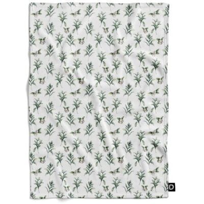 DECORDRUK Koc pluszowy WINTER wzór BN42 gałązki jemioły 150 x 200 cm DECORDRUK Koc pluszowy WINTER wzór BN42 gałązki jemioły 150 x 200 cm