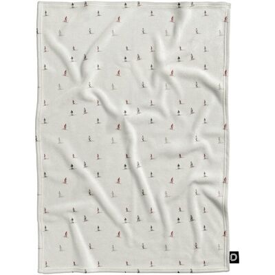 DECORDRUK Koc pluszowy WINTER wzór BN76 Narciarze 150 x 200 cm DECORDRUK Koc pluszowy WINTER wzór BN76 Narciarze 150 x 200 cm