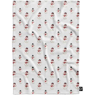 DECORDRUK Koc pluszowy WINTER wzór BN81 Bałwanki 150 x 200 cm DECORDRUK Koc pluszowy WINTER wzór BN81 Bałwanki 150 x 200 cm