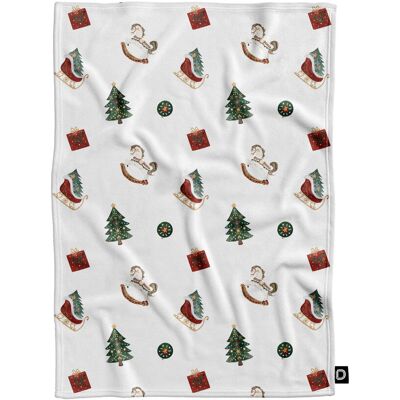 DECORDRUK Koc pluszowy XMAS wzór XM14 Święta na biegunach 150 x 200 cm DECORDRUK Koc pluszowy XMAS wzór XM14 Święta na biegunach 150 x 200 cm