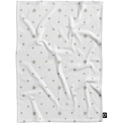 DECORDRUK Koc pluszowy XMAS wzór XM61 Świąteczne gwiazdki na białym tle 150 x 200 cm DECORDRUK Koc pluszowy XMAS wzór XM61 Świąteczne gwiazdki na białym tle 150 x 200 cm