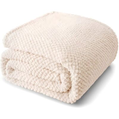 RainyNest Koc Ciepły Kremowy 150X200 Narzuta Pled Na Łóżko Kanapę Miekki Gruby RainyNest Koc Ciepły Kremowy 150X200 Narzuta Pled Na Łóżko Kanapę Miekki Gruby