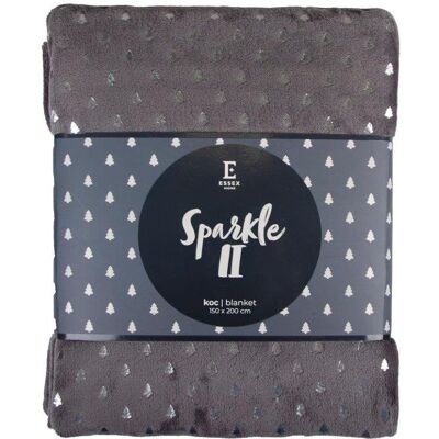Essex Koc Sparkle II świąteczny 150x200 szary choinki Essex Koc Sparkle II świąteczny 150x200 szary choinki